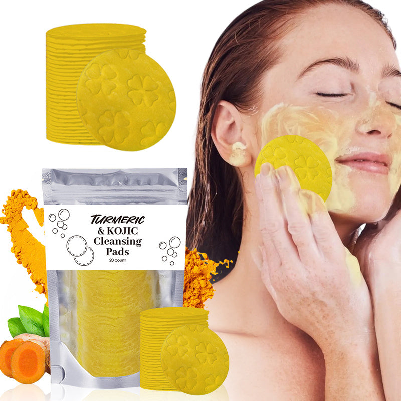 Turmeric Exfoliating Cleansing Pads Compressed Facial Sponges