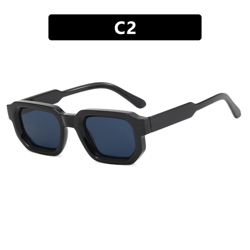 European and American retro square sunglasses