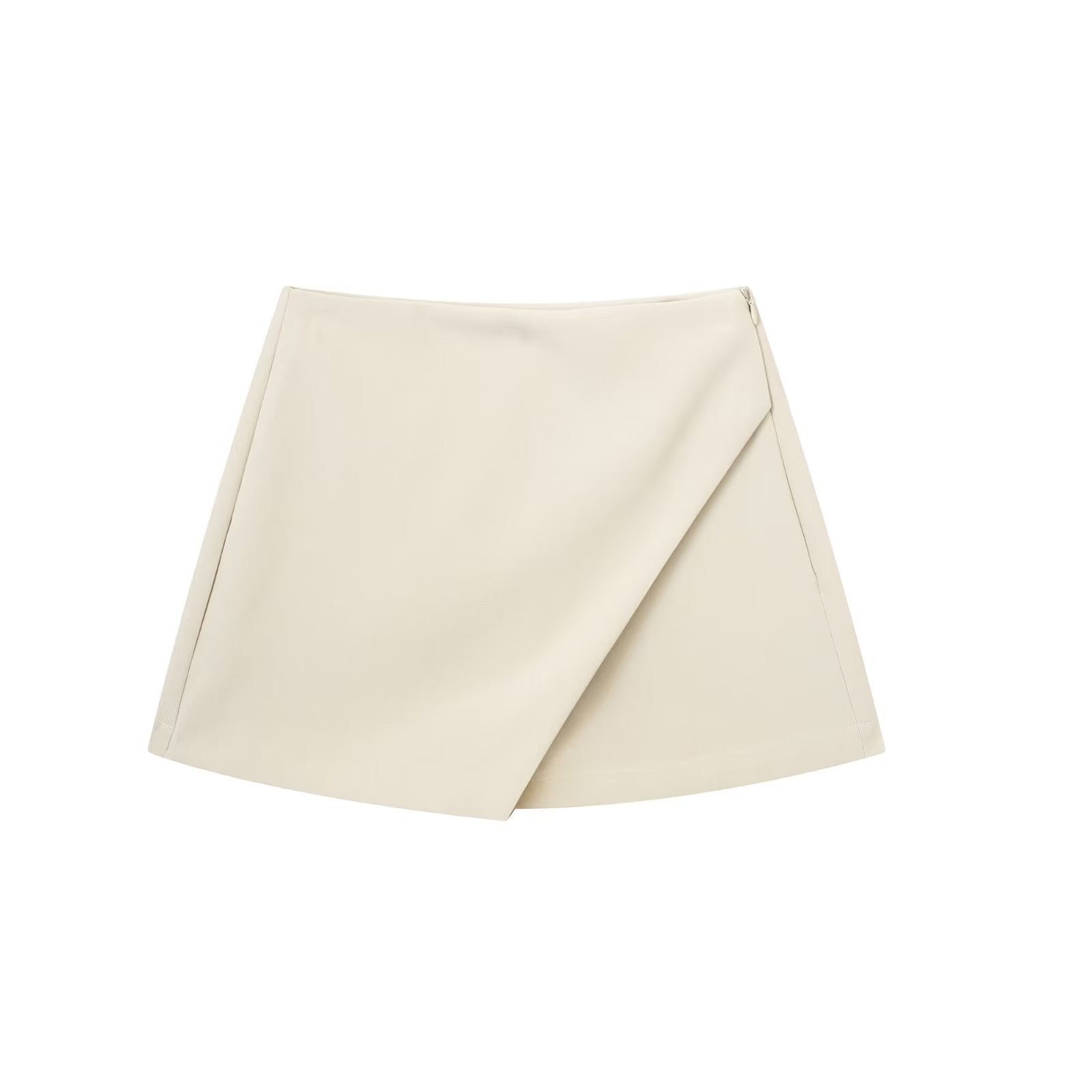 Women's Fashion Solid Color Asymmetric Half-body Skirt