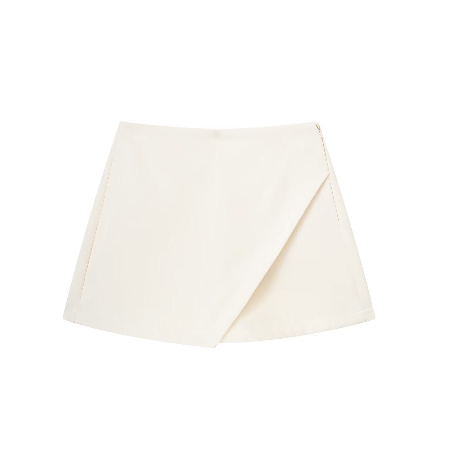 Women's Fashion Solid Color Asymmetric Half-body Skirt