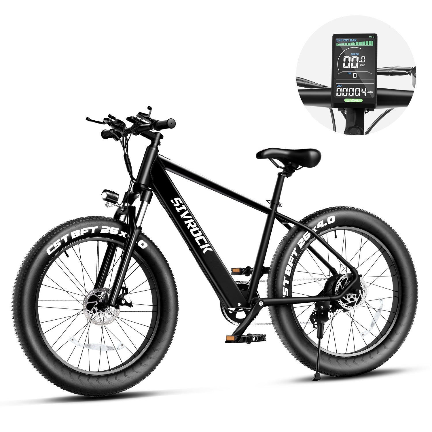 Sivrock Électrique Vélo 26 \ «Fat Tire 1000W Moteur 48V 15Ah Grande Batterie Montagne E-bike shimano 7-Vitesse