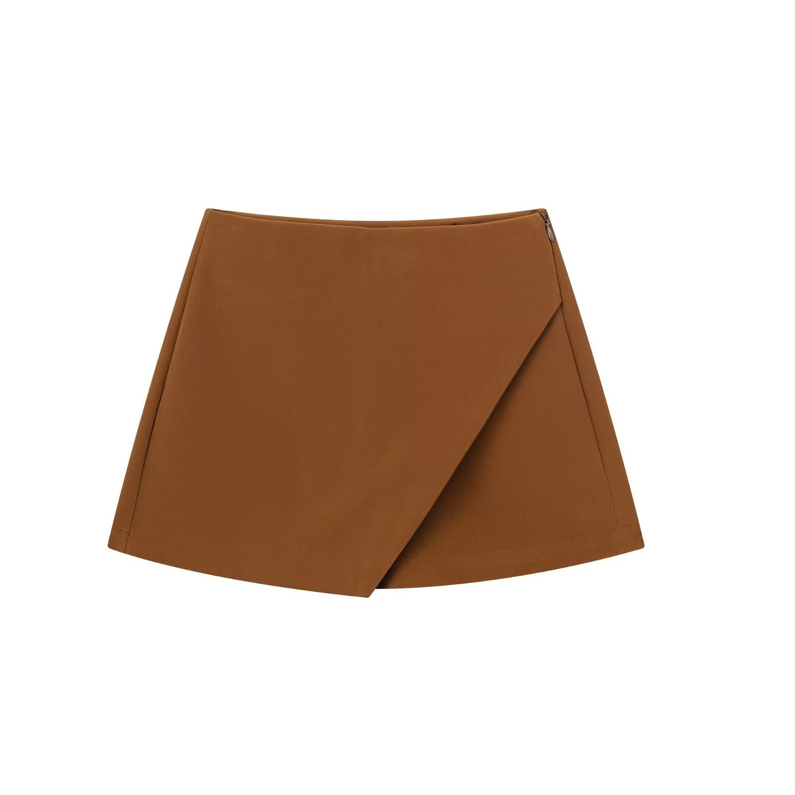 Women's Fashion Solid Color Asymmetric Half-body Skirt