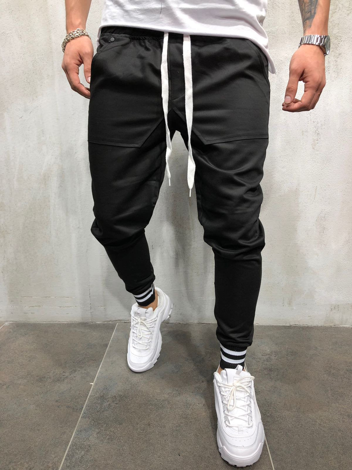 Stitching casual pants