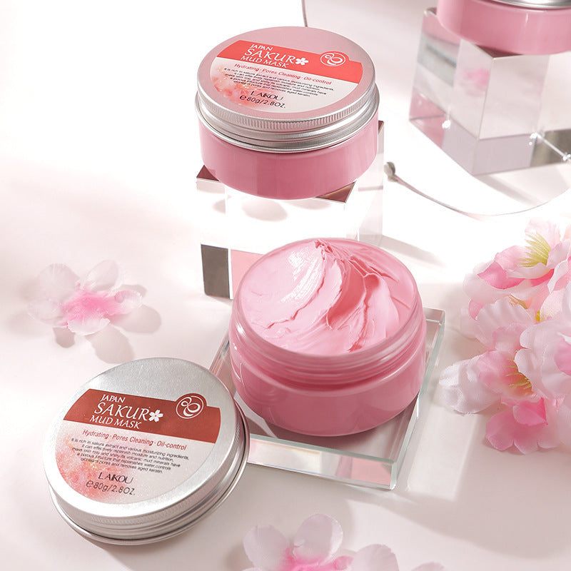 Lai Kou Japanese Cherry Blossom Mud Mask 80g Moisturizing Moisturizing Nourishing Fine Pores