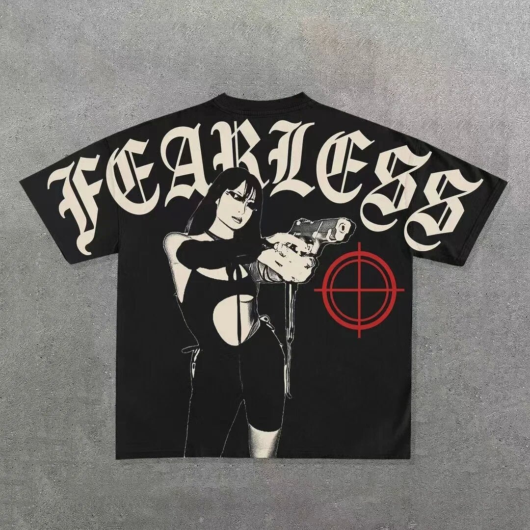 T-shirt Unisexe Hip Hop Fearless Noir