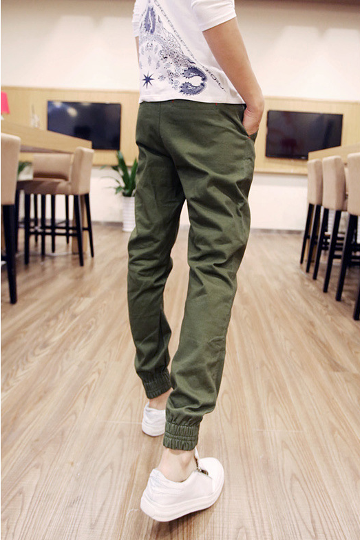 In the spring of 2016 new men's Korean slim slim casual pants feet feet Haren pants pants men's feet