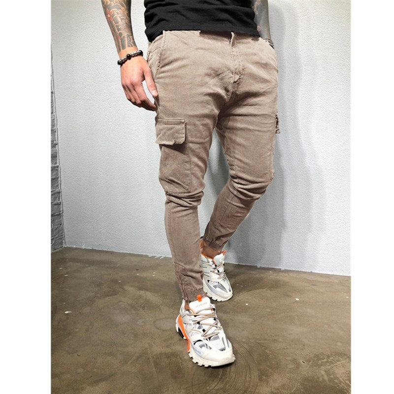 Drawstring zip woven pants