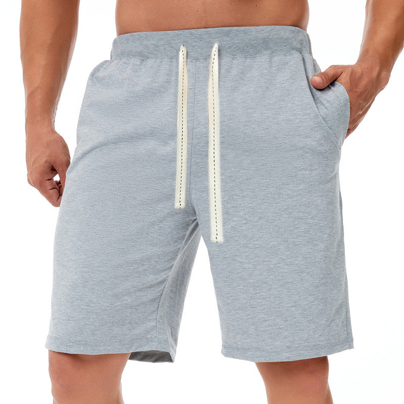 Casual Five-point Pants Mid-pants Beach Pants Plus Size Drawstring Sports Pants Men