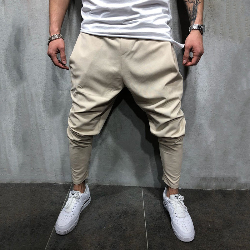 Solid color jogging pants sweatpants