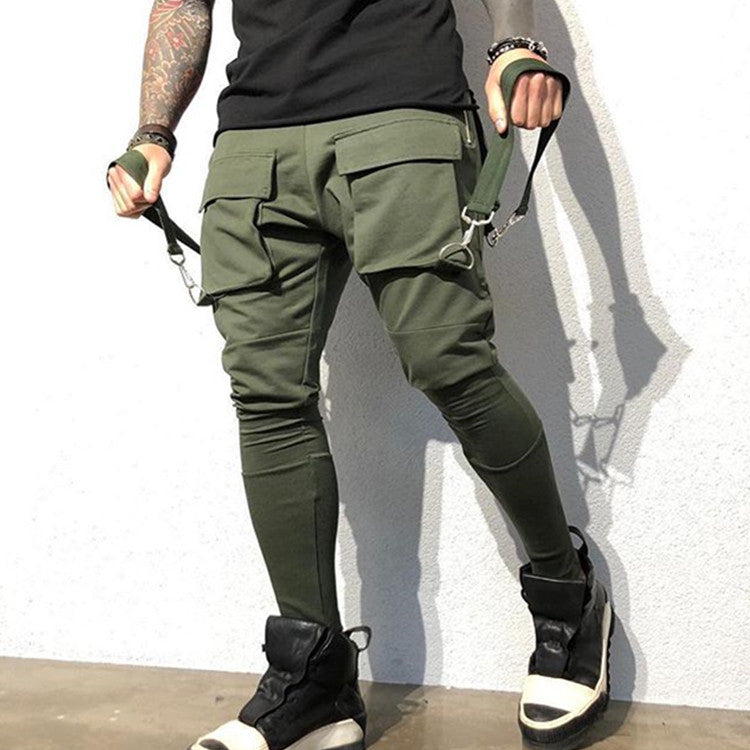 Hip hop big pocket casual track pants