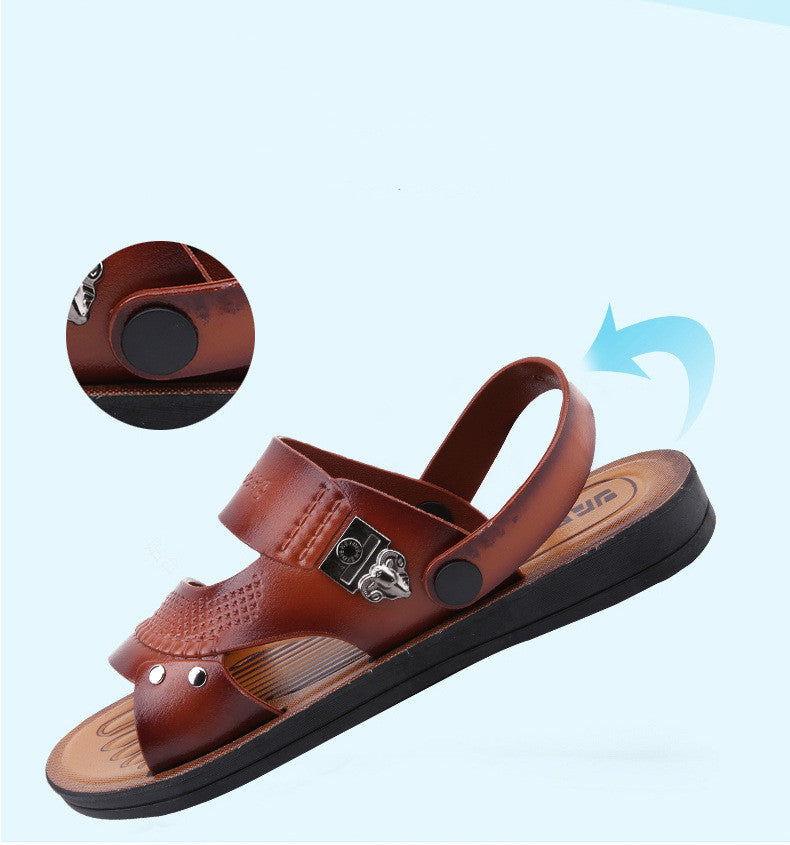 Outdoor Flip Flops Men's Casual Rubber Beach Shoes