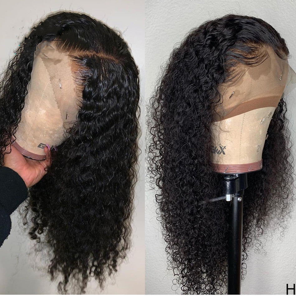 Cheveux Curly ondulés de dentelle avant noire