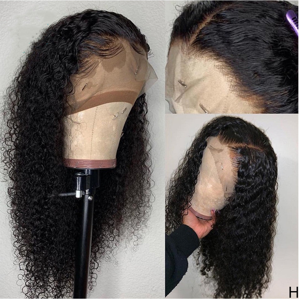 Cheveux Curly ondulés de dentelle avant noire