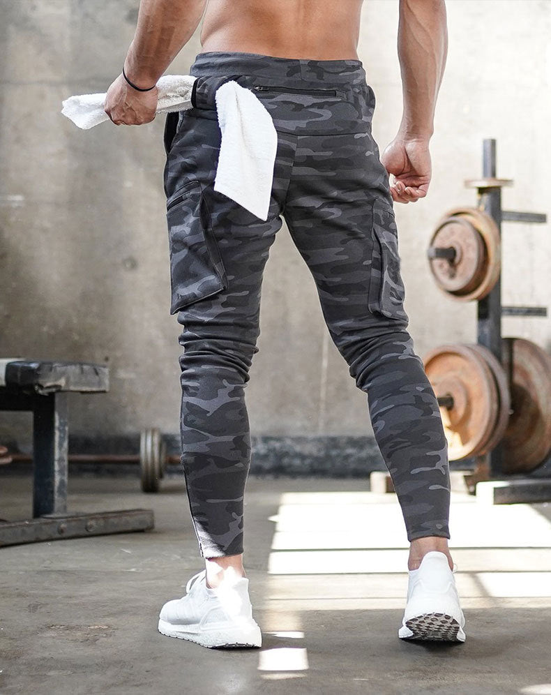 Sports Trousers Men'S Fitness Hanging Towel Trousers Running Training Feet Pants