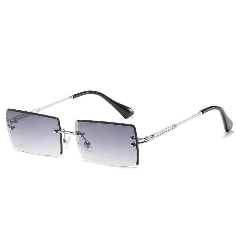 Small Rectangle Frameless Alloy Sunglasses