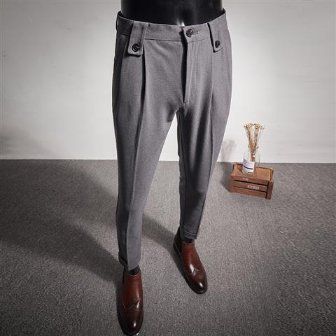 New Business Dress Pants Fashion PleatsSuit Pants Streetwear Men's Suit Pants