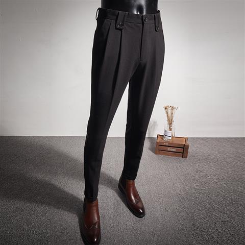 New Business Dress Pants Fashion PleatsSuit Pants Streetwear Men's Suit Pants