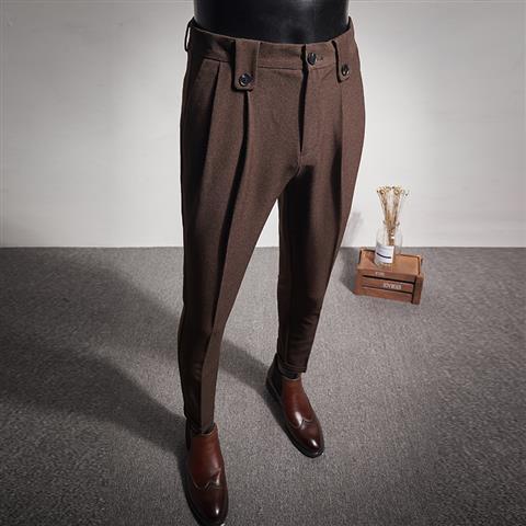 New Business Dress Pants Fashion PleatsSuit Pants Streetwear Men's Suit Pants