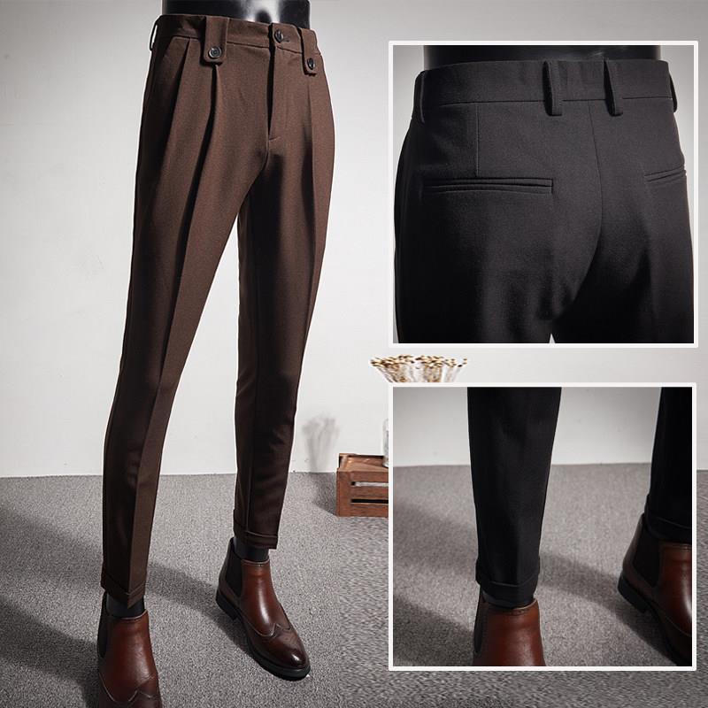 New Business Dress Pants Fashion PleatsSuit Pants Streetwear Men's Suit Pants