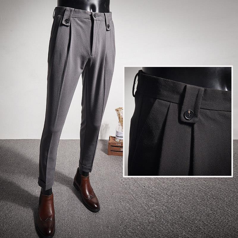 New Business Dress Pants Fashion PleatsSuit Pants Streetwear Men's Suit Pants