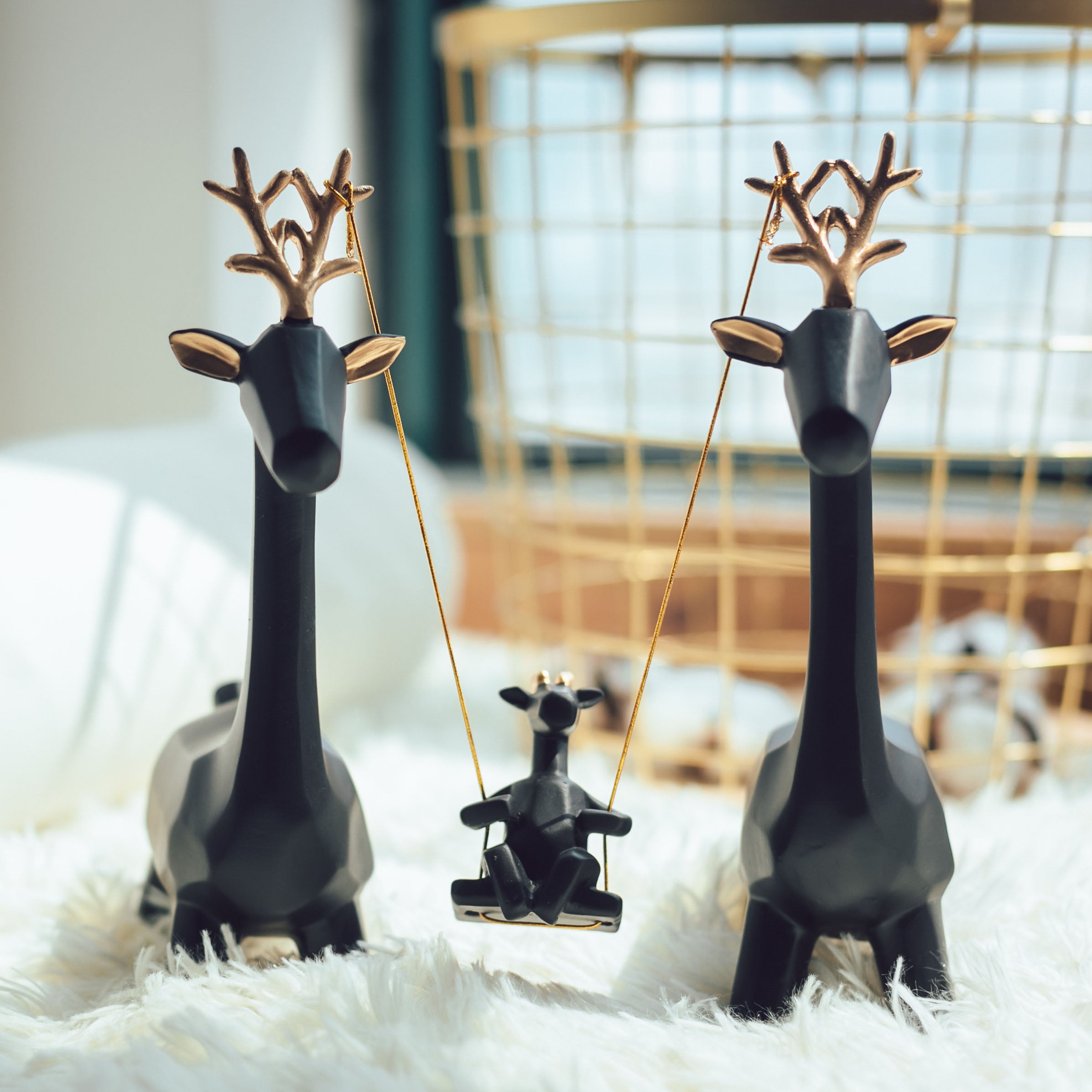 Light luxury deer ornaments