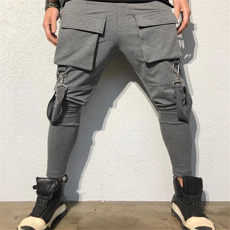 Hip hop big pocket casual track pants