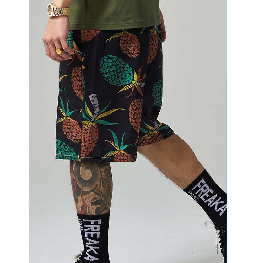 Casual pineapple beach pants