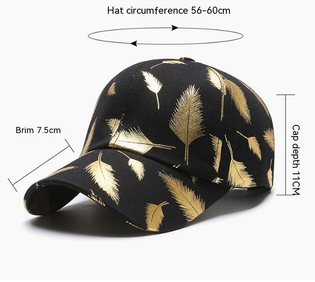 Casquette à visière en plumes bronzantes pour hommes