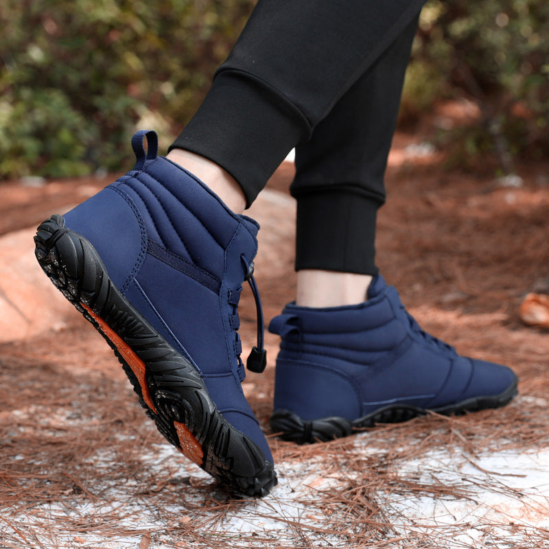 Waterproof Cotton Casual High Top Shoes Fleece Lined Warm Breathable Snow Boots