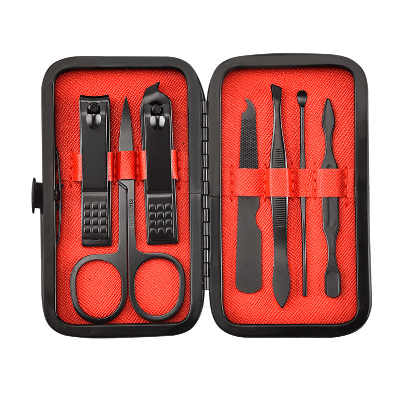 Stainless steel black nail clipper set