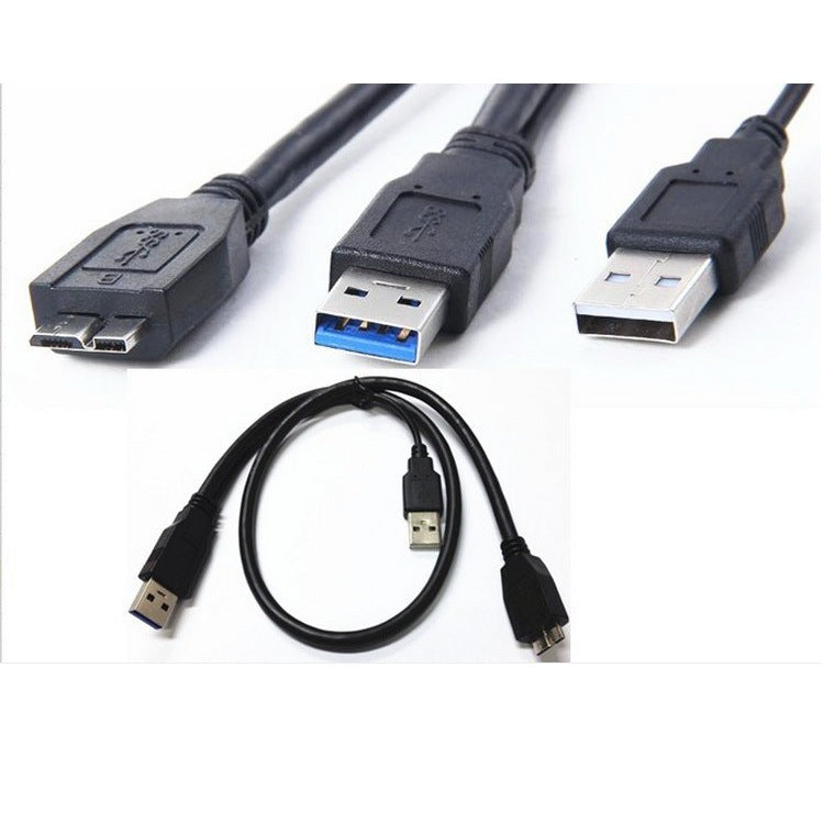 Mobile Hard Disk Data Cable Double Head Y Type Auxiliary Power Supply