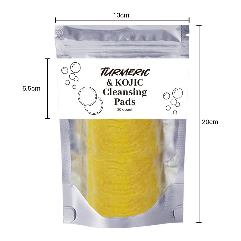 Turmeric Exfoliating Cleansing Pads Compressed Facial Sponges