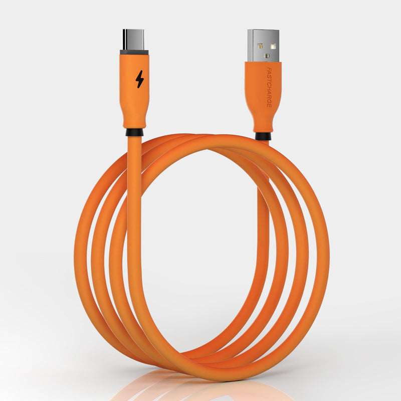 Compatible with Apple , Type-C Liquid Soft Rubber Data Cable For Android Apple Huawei Mobile Phone Charging Cable