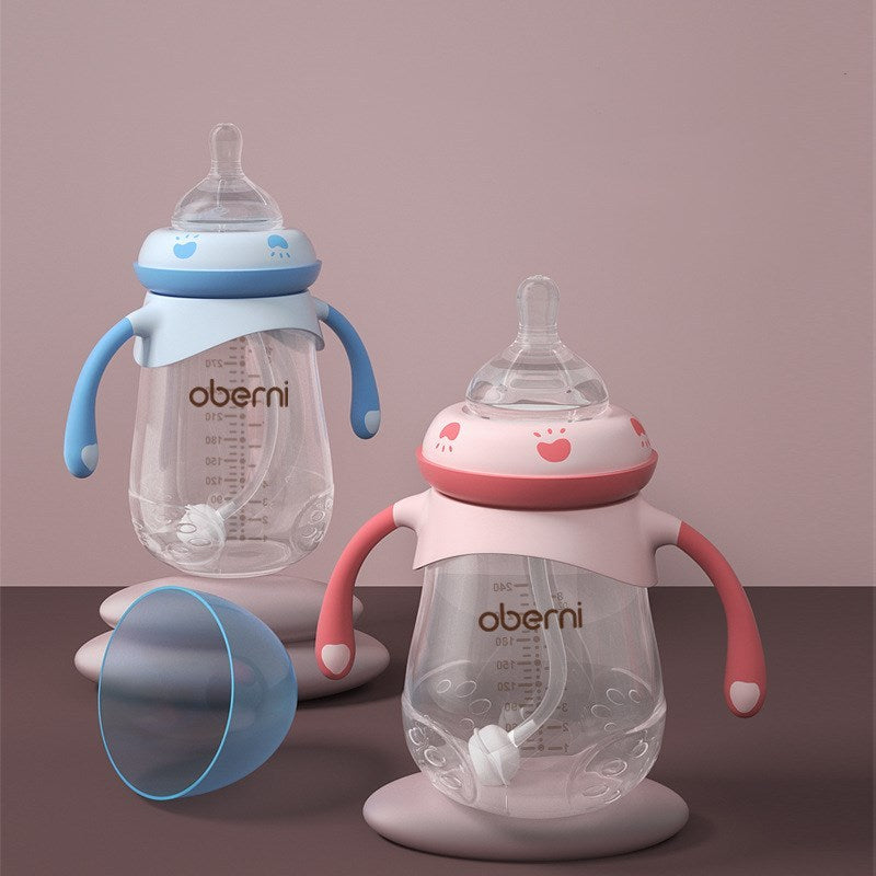 Large caliber Anti-colic baby milk, Anti-fall bottle