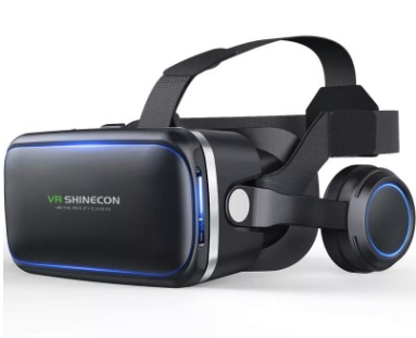 Original VR Shinecon Gafas De Realidad Virtual 120 Fov 3D Gafas Google Carton Con Auriculares Estereo Caja Para Smartphone