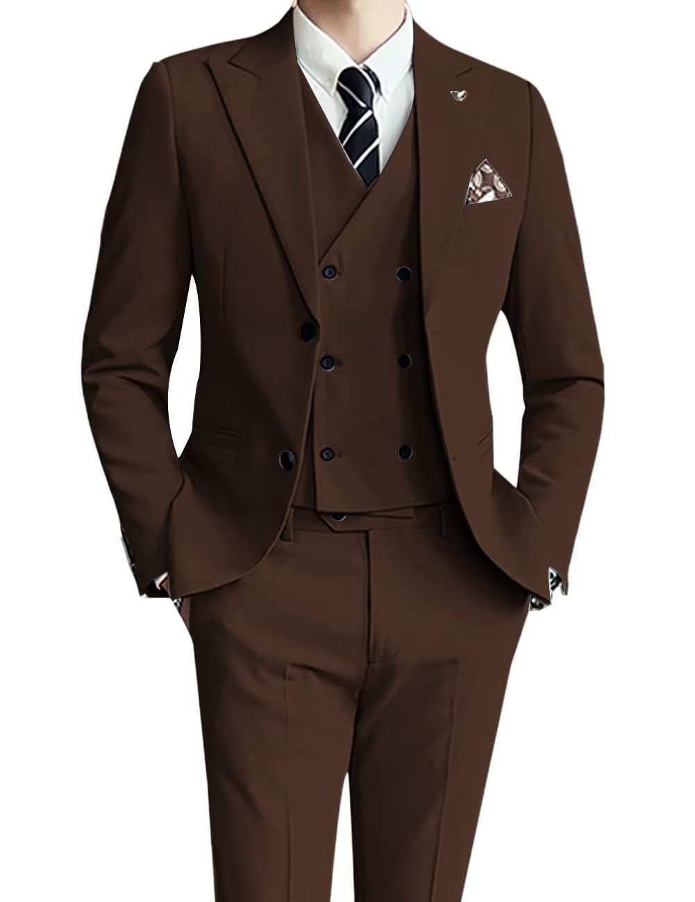 Men's three-piece suit, slim fit