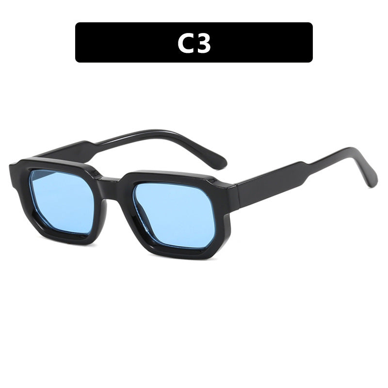 European and American retro square sunglasses