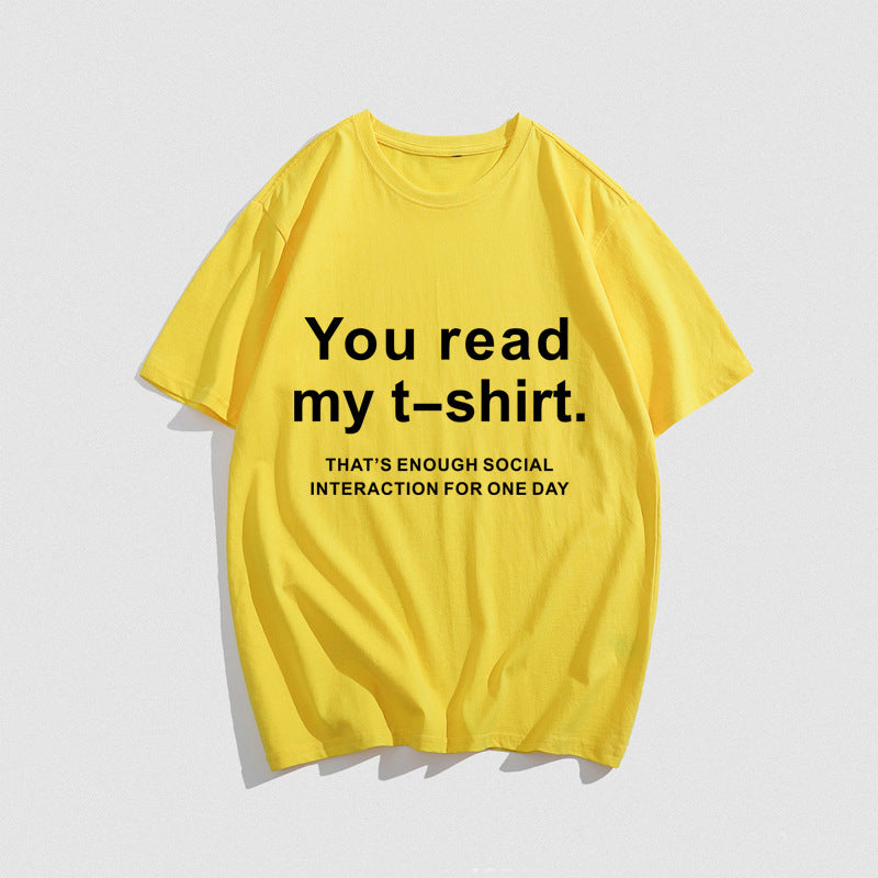 Hip Hop T-Shirt Your Read My T-Shirt Letters