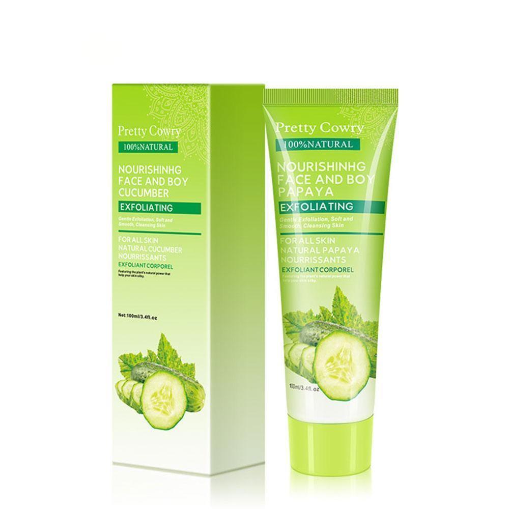 Cucumber Coconut Papaya Exfoliating Face Cream Gel 100ml Body Cleansing