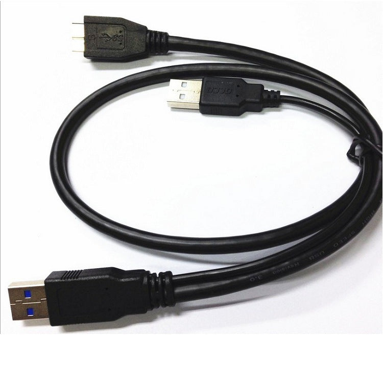 Mobile Hard Disk Data Cable Double Head Y Type Auxiliary Power Supply