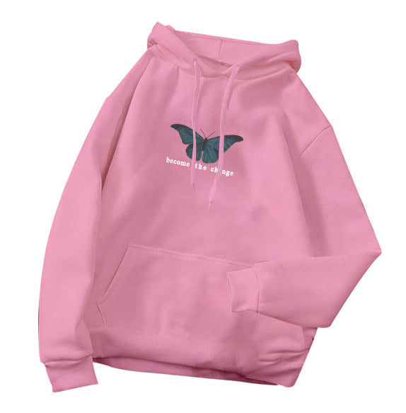 Single Butterfly Autumn And Winter Loose Clothes