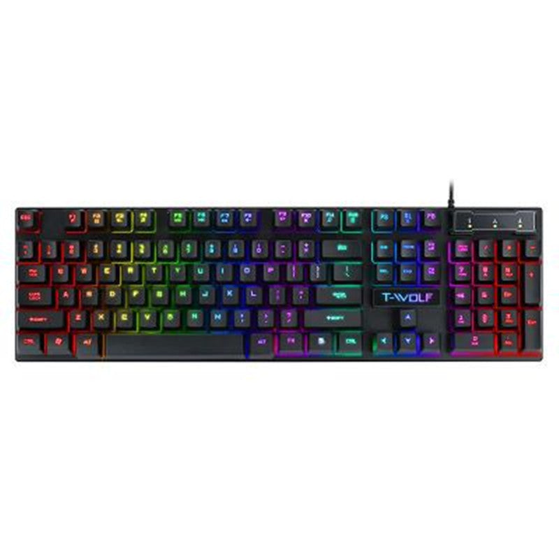 Gaming Usb Lumineux Filaire Clavier Flottant Manipulateur