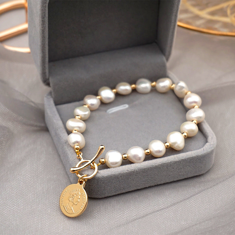 Freshwater Pearl Bracelet Female 14k Real Gold