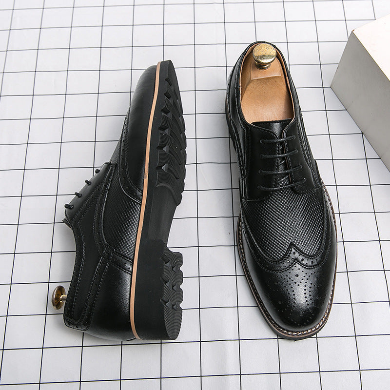 Men's leather shoes, business and formal pumps 