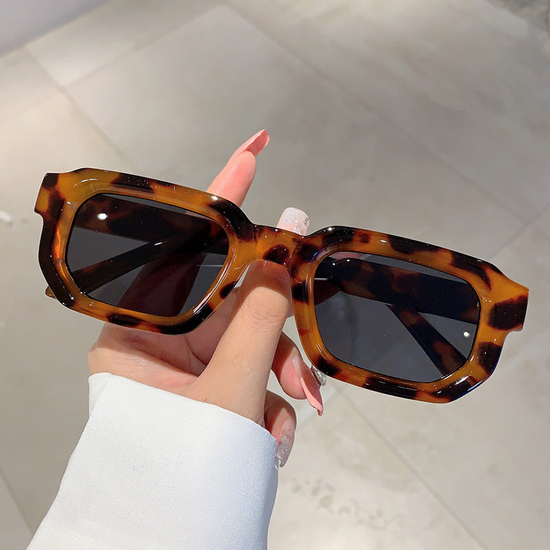 European and American retro square sunglasses