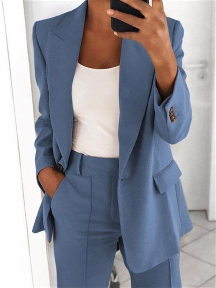 ode collar polo cardigan fitted graceful suit jacket women