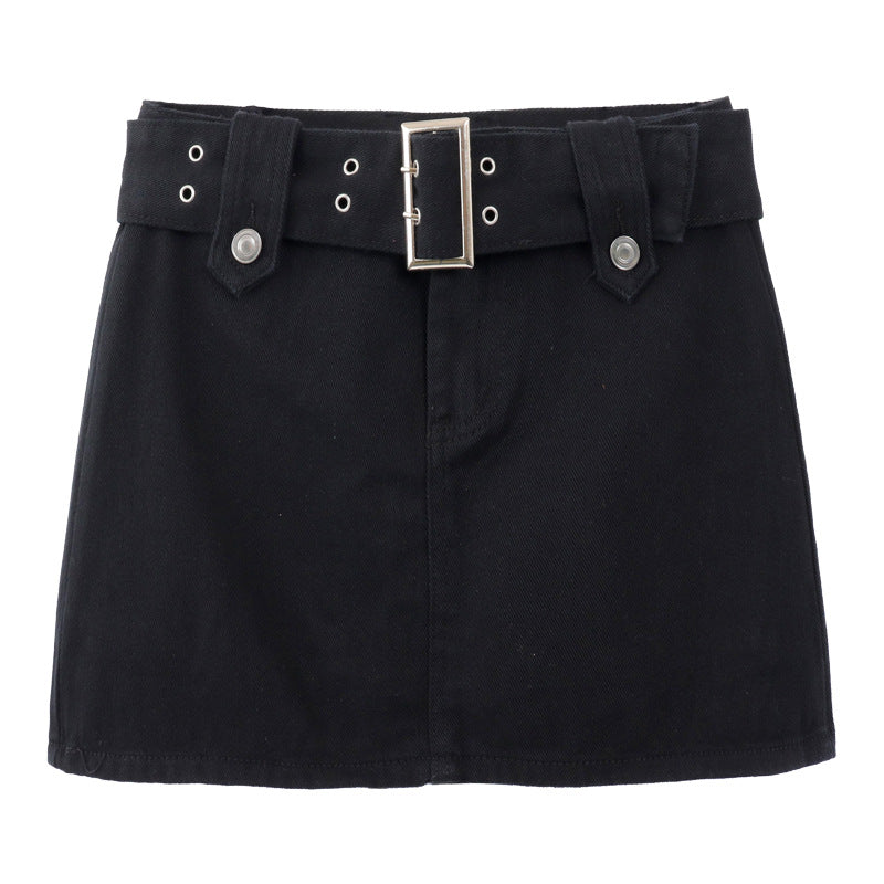 Women's Autumn High Waist American Retro Hot Girl Skirt