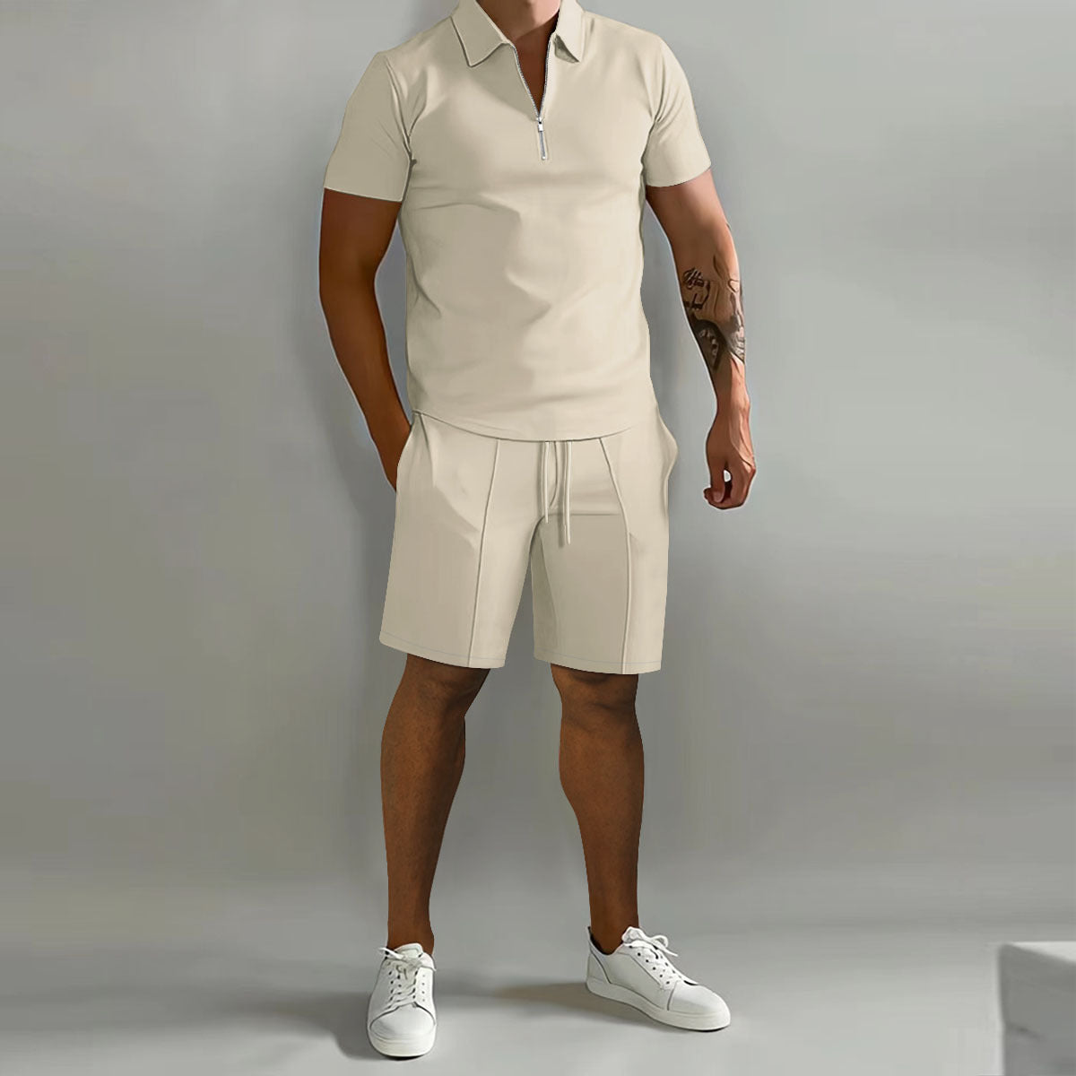 Men's sports suit, fashion personality shorts