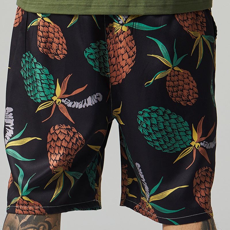 Casual pineapple beach pants