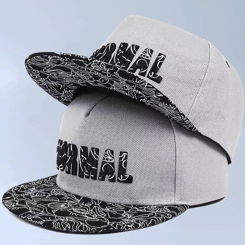 Men's Hip Hop Letter Embroidered Flat Brim Hat